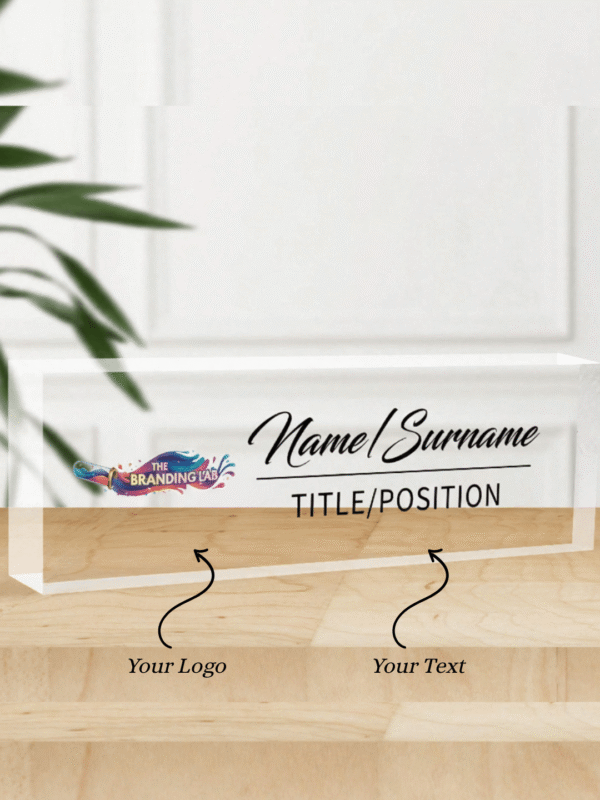 Custom Desk Name Plate - The Branding Lab