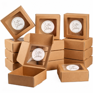 24pcs Custom Takeaway Boxes Brown